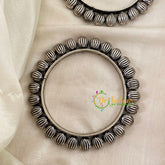 Oxidized German Silver Kolhapuri Bangles -Petals-S464